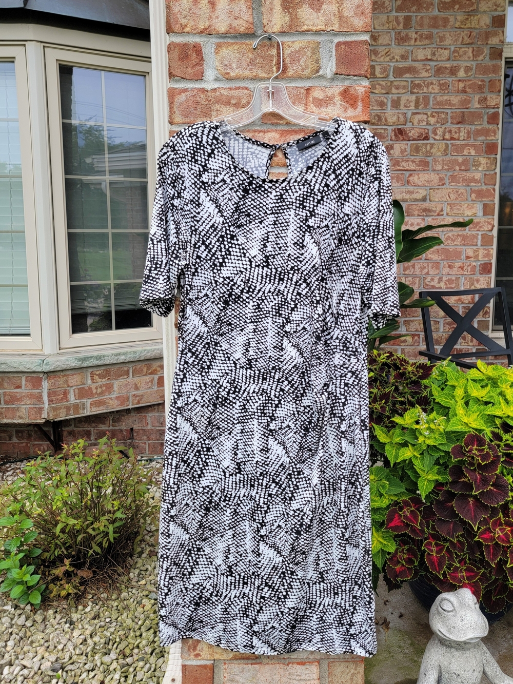 Women's Apt. 9 Modern Black and White Patterned Midi Dress
